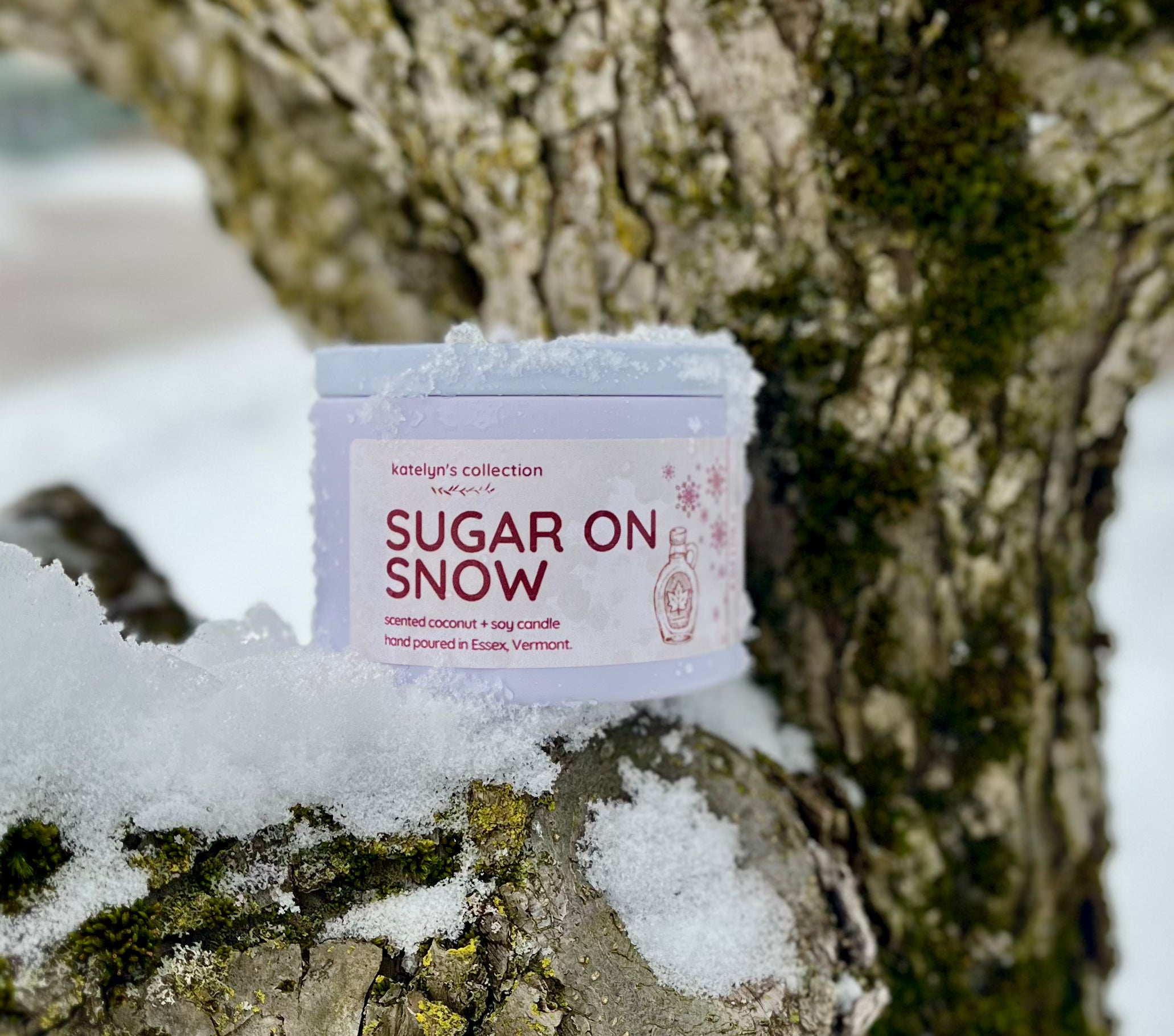 Sugar on Snow: Coconut + Soy Wax Candle | Travel Tin