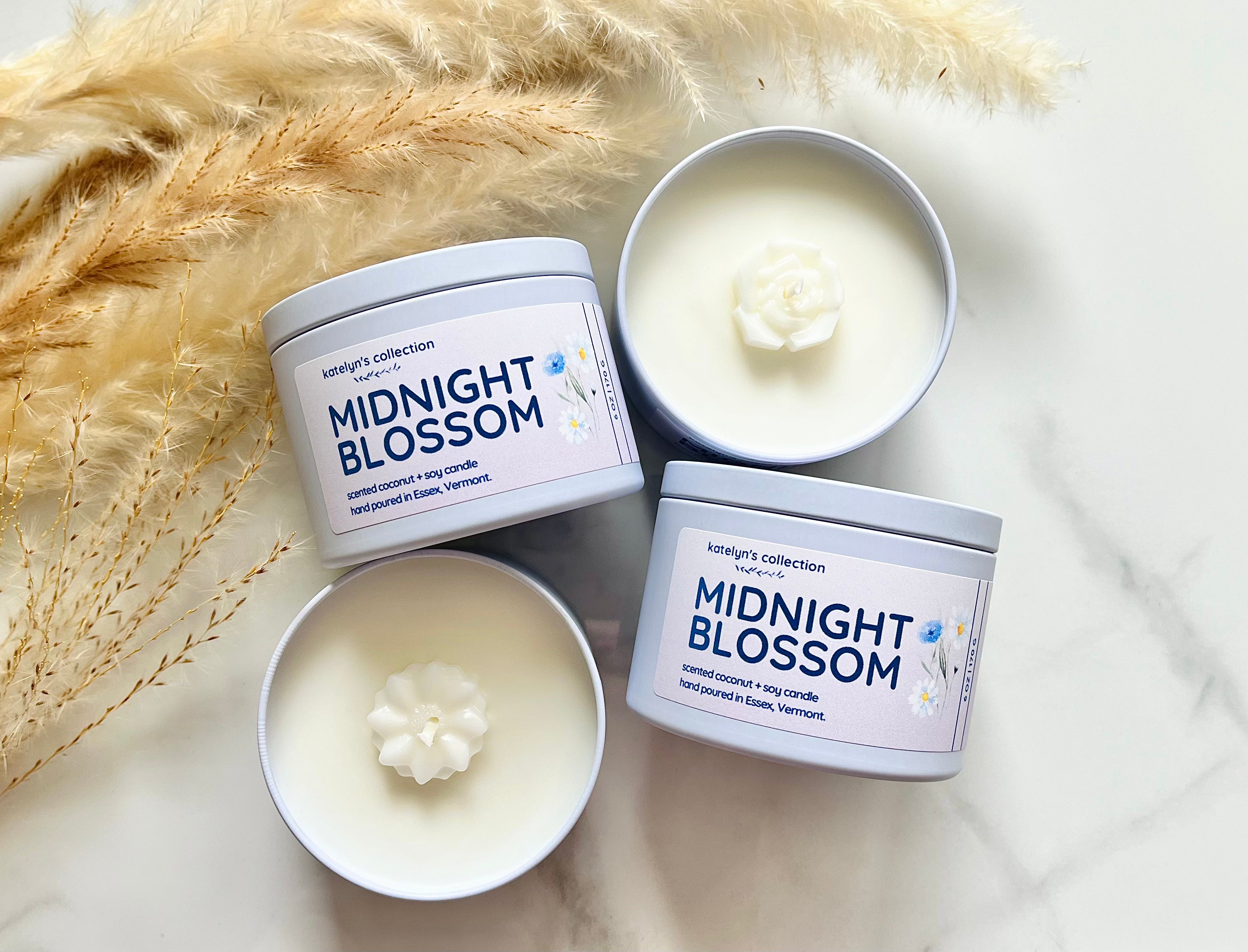 Midnight Blossom: Coconut + Soy Wax Candle | Travel Tin