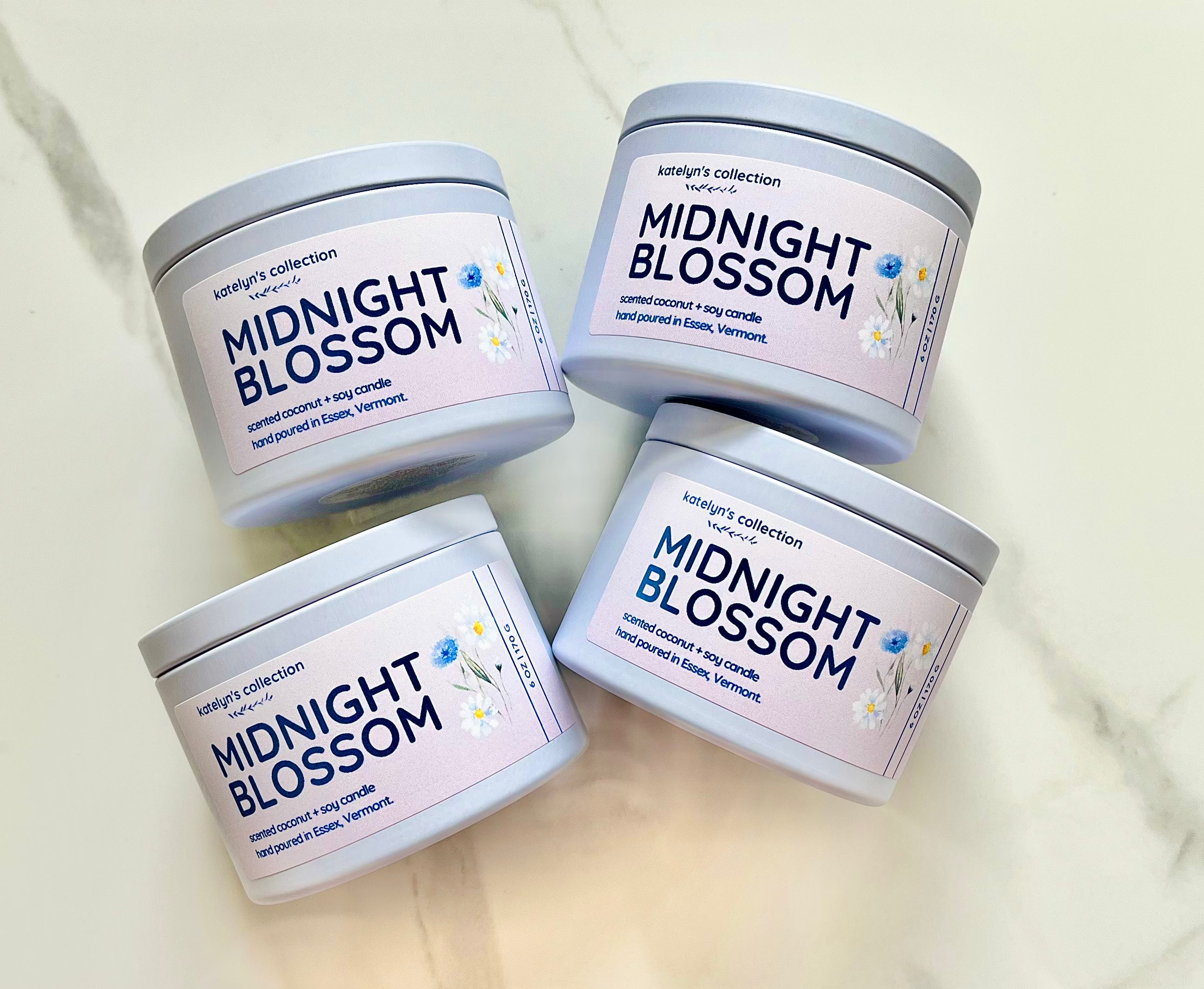 Midnight Blossom: Coconut + Soy Wax Candle | Travel Tin