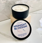 Midnight Blossom: Coconut + Soy Wax Candle | Glass Jar