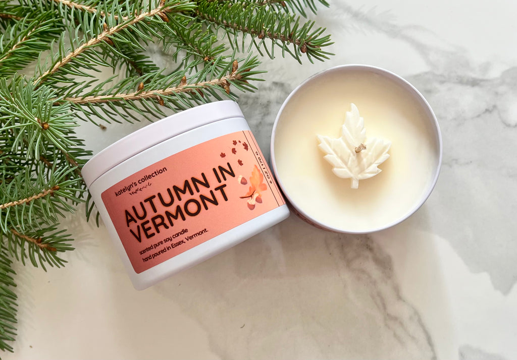 Autumn in Vermont: Pure Soy Wax Candle | Travel Tin