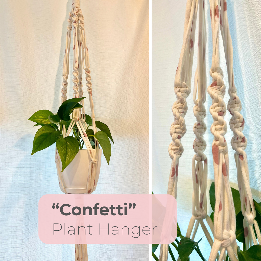 candy cane plant hanger "Confetti" Macrame Plant Hanger
