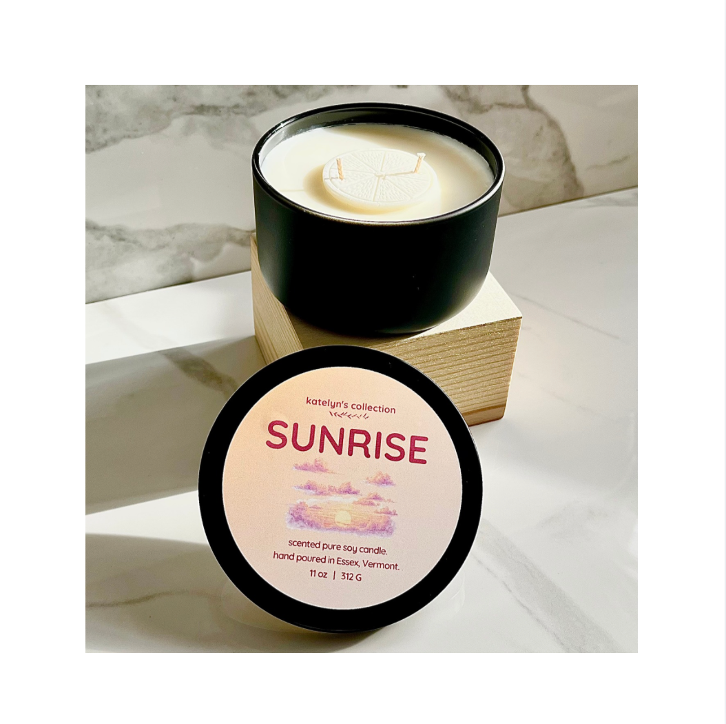Sunrise: Pure Soy Wax Candle | Glass Jar