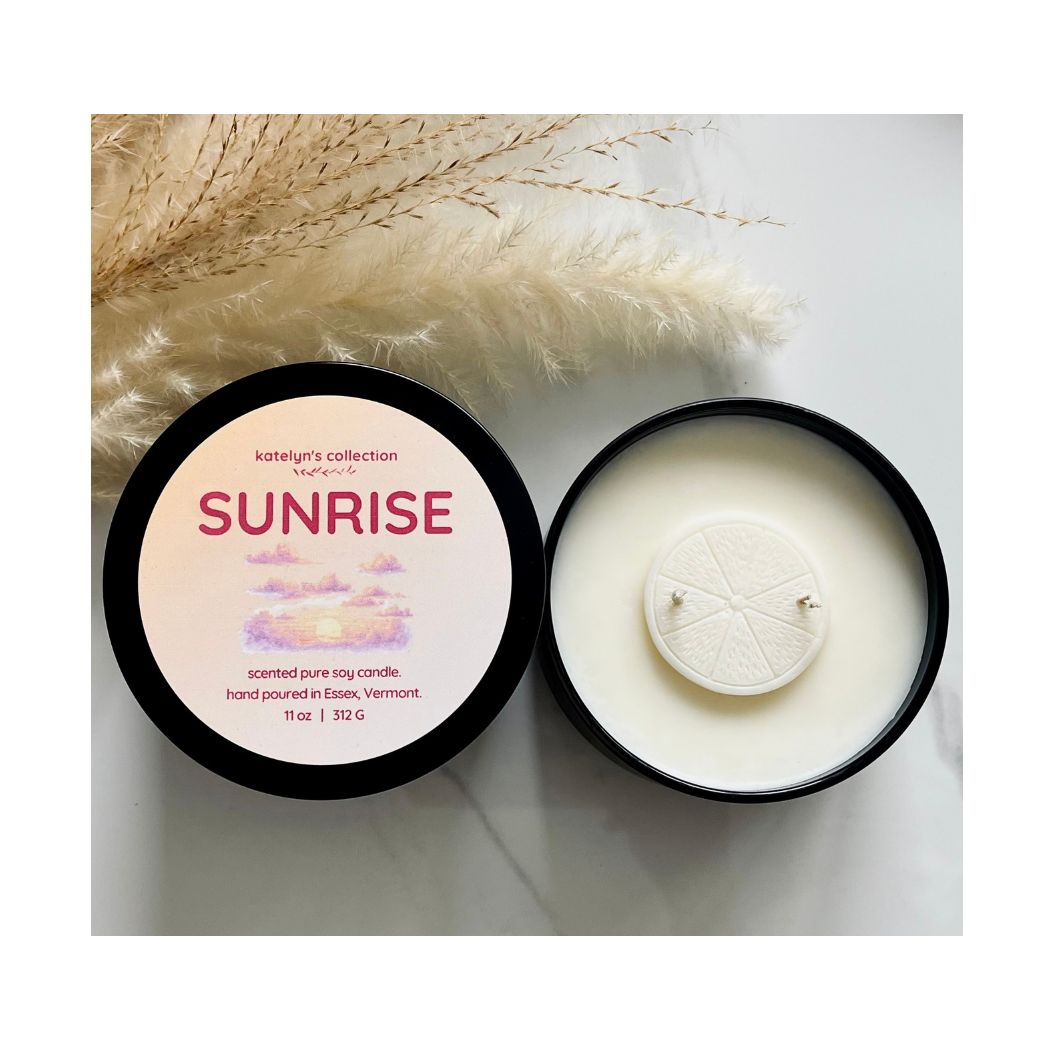Sunrise: Pure Soy Wax Candle | Glass Jar