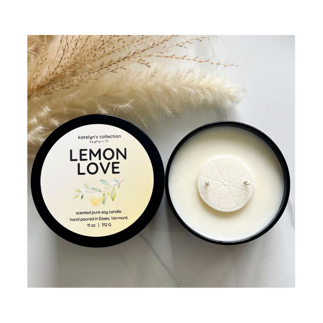 Lemon Love: Pure Soy Wax Candle | Glass Jar