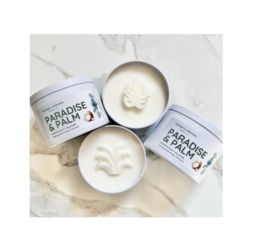 Paradise & Palm: Coconut + Soy Wax Candle | Travel Tin