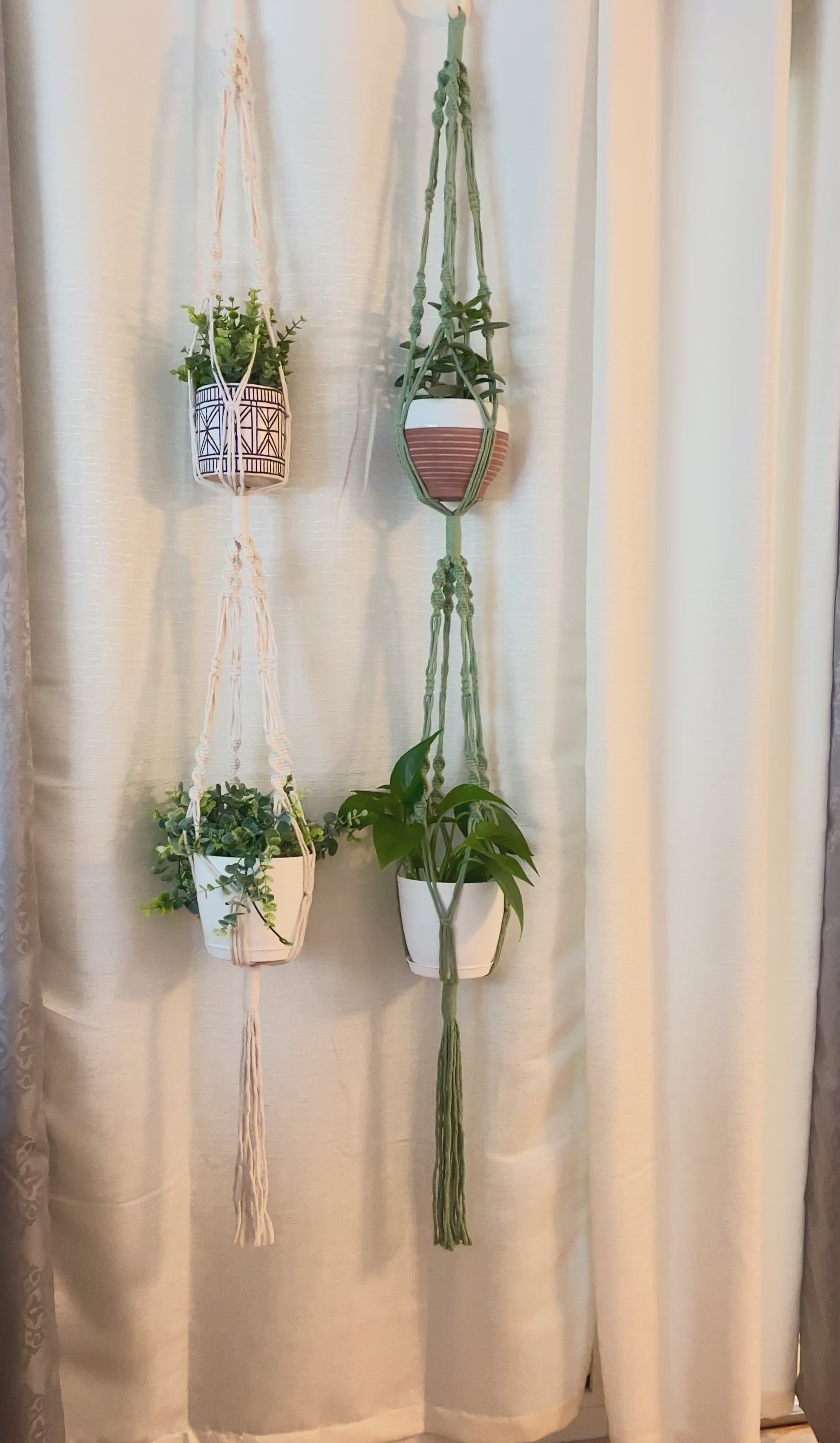 Macrame Plant Hanger | DOUBLE